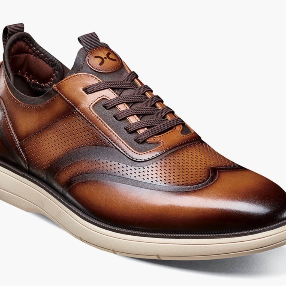 Stacy Adams EDGEWOOD 
Wingtip Elastic Lace Up New in box 7.5 MSRP 140.00